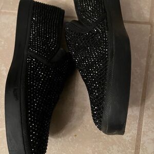 Jessica Simpson black sequin shoes